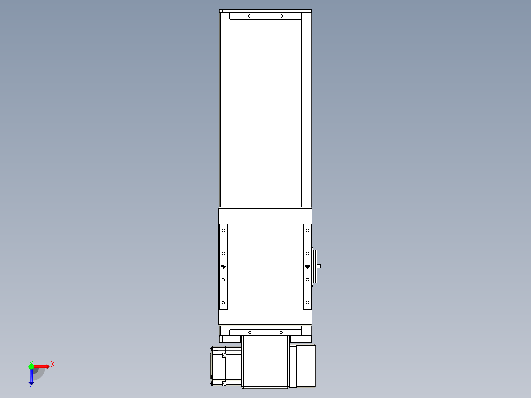 同步带全封闭直线模组TPA-HCB-14D-120-L250-RP-C-P40-N3俯视图