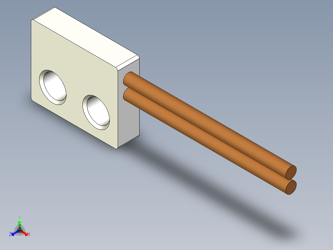 支架光纤_漫反射型FR-W13正等轴测图
