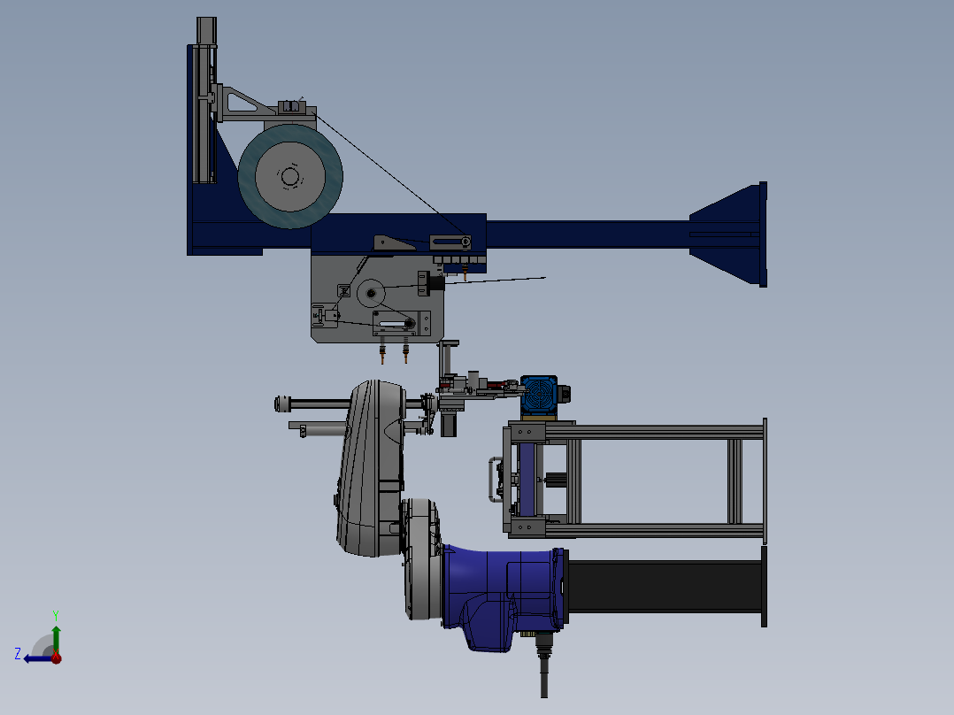 双膜片弹簧变速机构设计右视图