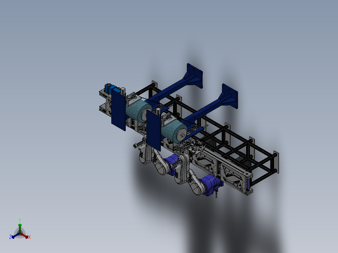 双膜片弹簧变速机构设计正等轴测图