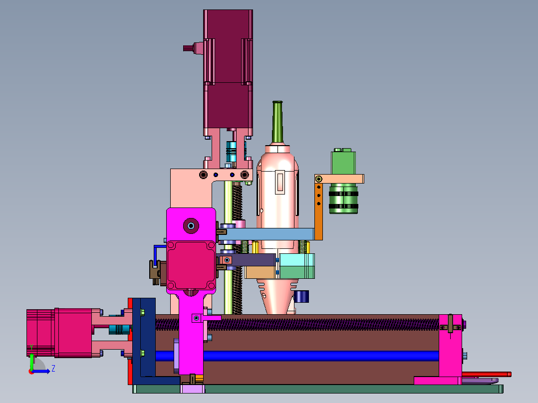 微小零件及边缘毛刺的设备左视图