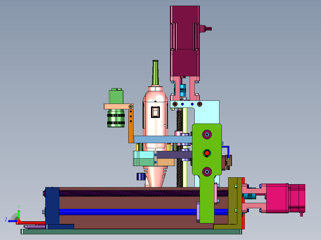 微小零件及边缘毛刺的设备右视图