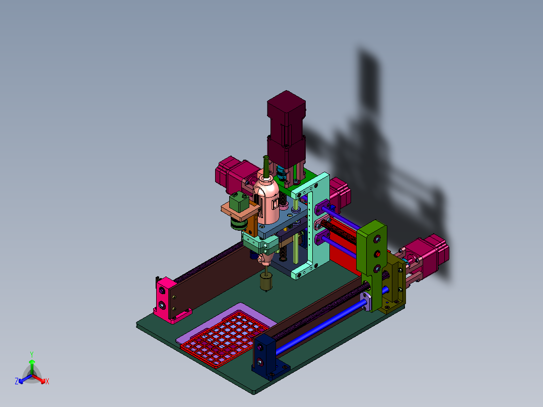 微小零件及边缘毛刺的设备正等轴测图