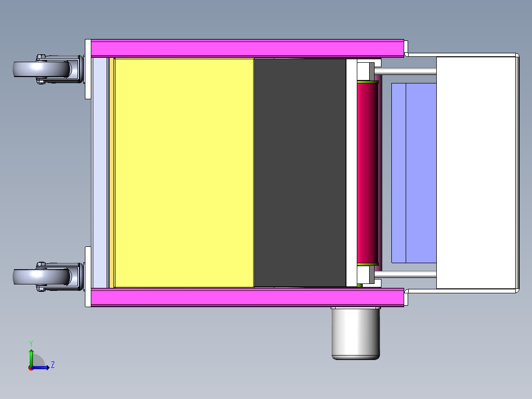 Q426-糕点切片机的机芯结构设计【含三维】左视图