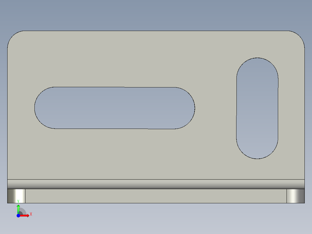 基恩士LV-H64bracket-2_kc图纸模型前视图
