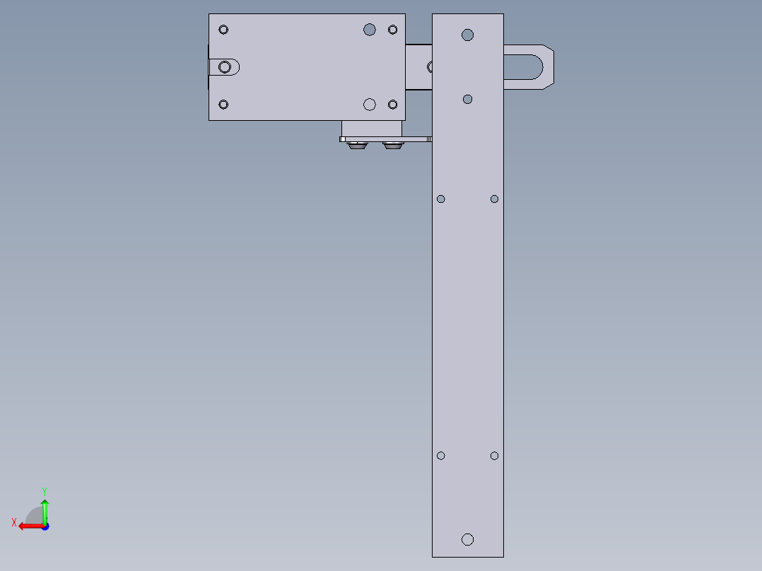 EUCHNER安士能安全门闩084430产品3D数模资料下载后视图