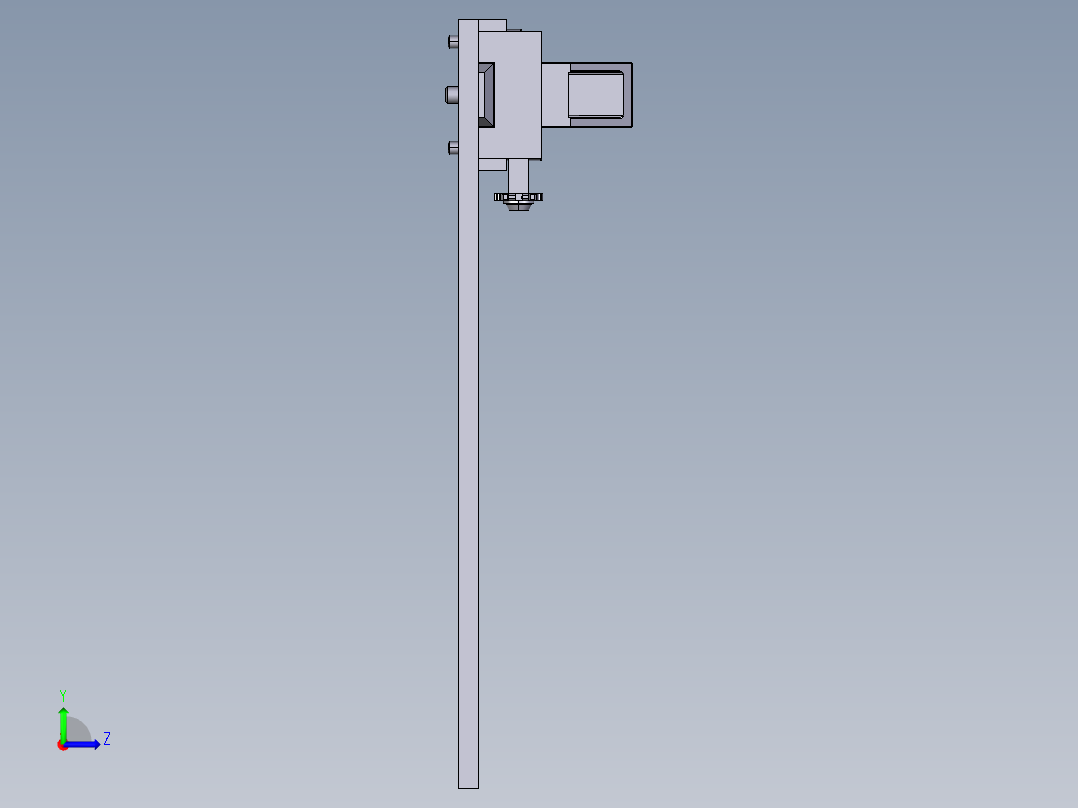EUCHNER安士能安全门闩084430产品3D数模资料下载左视图