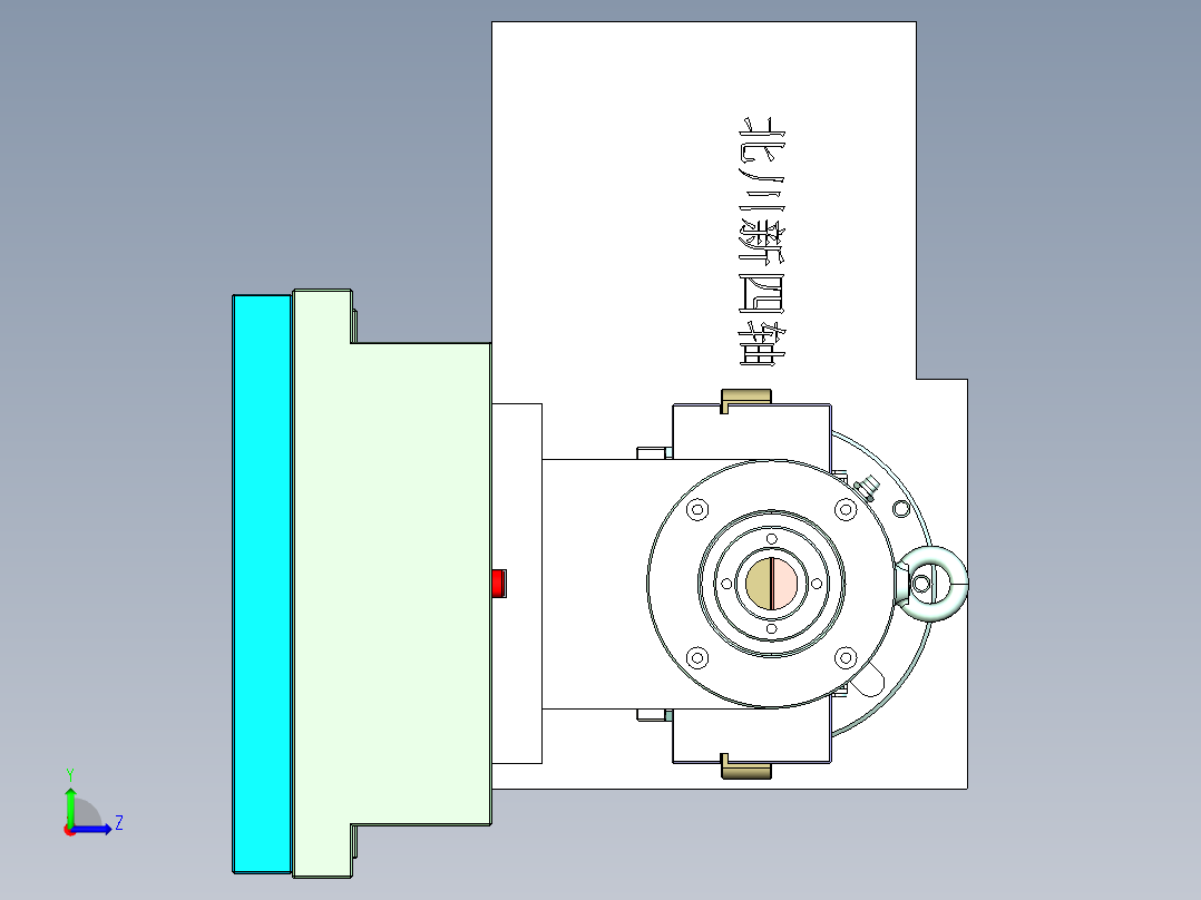 X1-笔记本CNC工装夹具三维模型CNC3.5-0314左视图