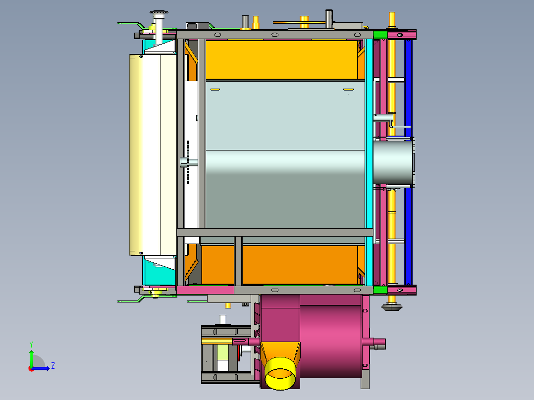 玉米双收专用脱皮机x_t左视图