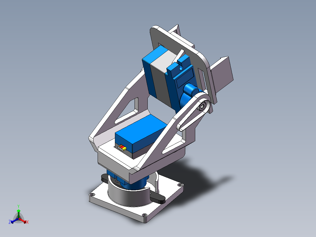舵机云台正等轴测图