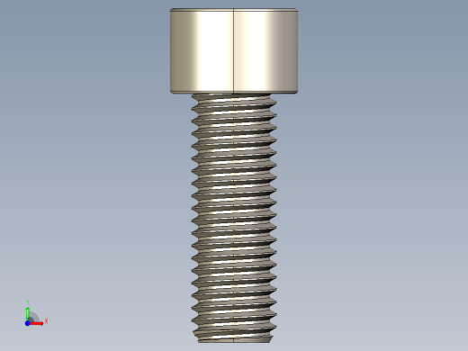 Screw_DIN_912_M12x35F_A2.STEP公制内六角螺钉前视缩略图
