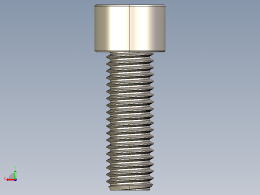 Screw_DIN_912_M12x35F_A2.STEP公制内六角螺钉后视缩略图
