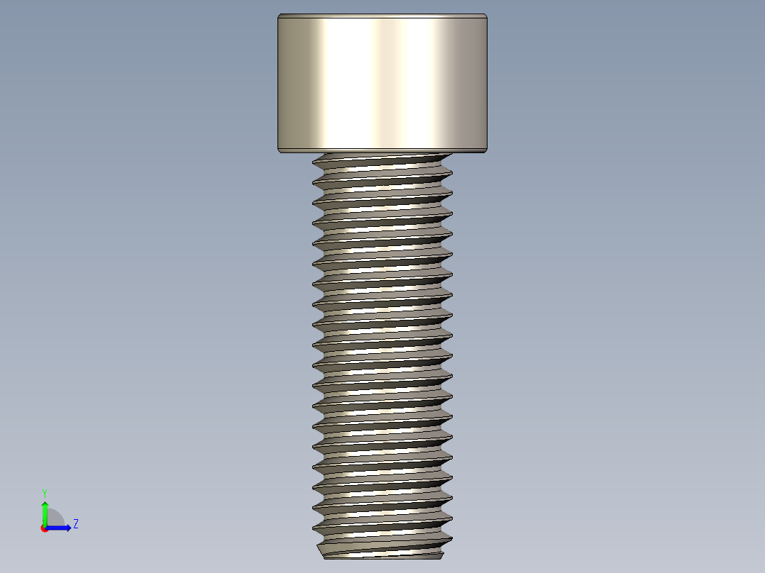 Screw_DIN_912_M12x35F_A2.STEP公制内六角螺钉左视图