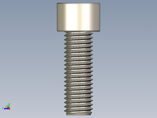 Screw_DIN_912_M12x35F_A2.STEP公制内六角螺钉右视缩略图