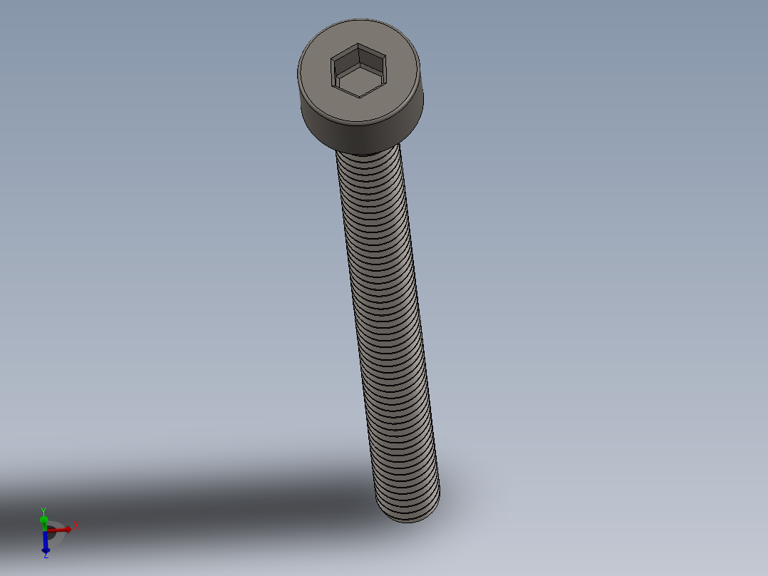 Screw_DIN_912_M2x25F_A2.SLDPRT公制内六角螺钉主视图