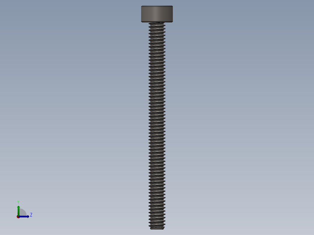 Screw_DIN_912_M2x25F_A2.SLDPRT公制内六角螺钉左视图