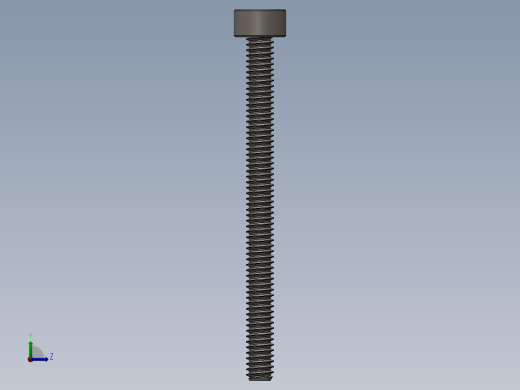Screw_DIN_912_M2x25F_A2.SLDPRT公制内六角螺钉左视缩略图