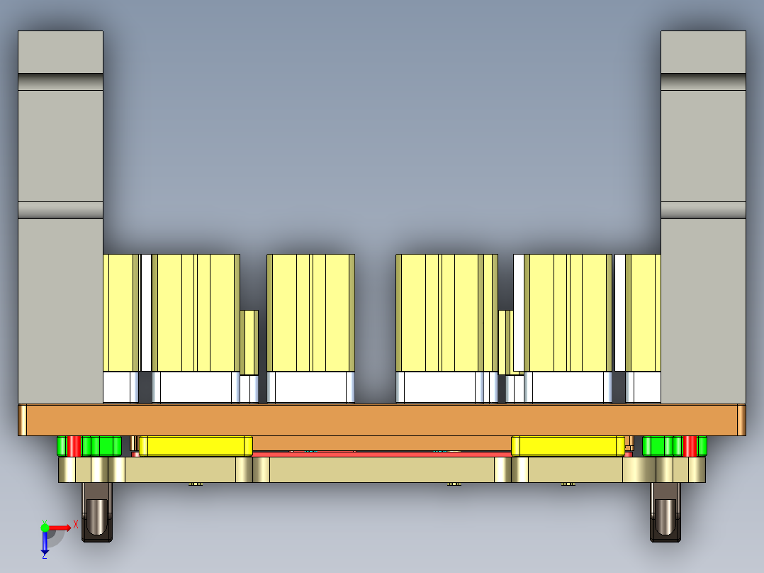 MACH-C笔记本CNC工装夹具三维模型-CNC6-KB框落料-200601俯视图