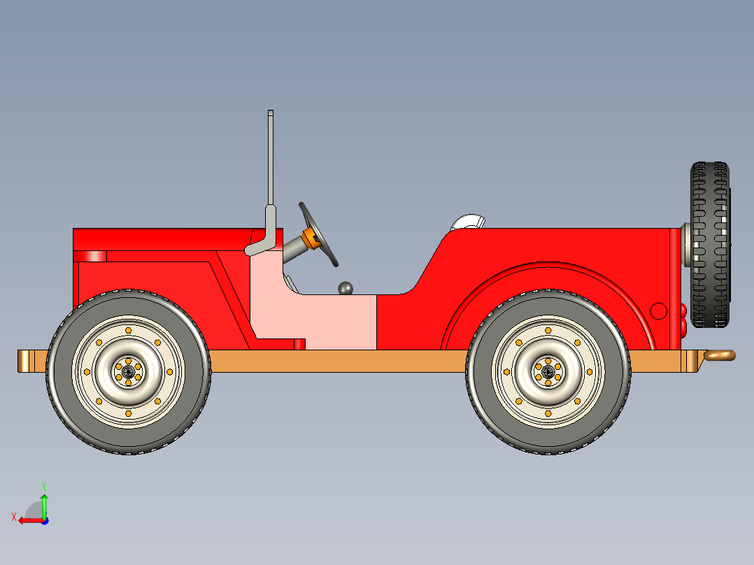 B2004464-吉普车后视图