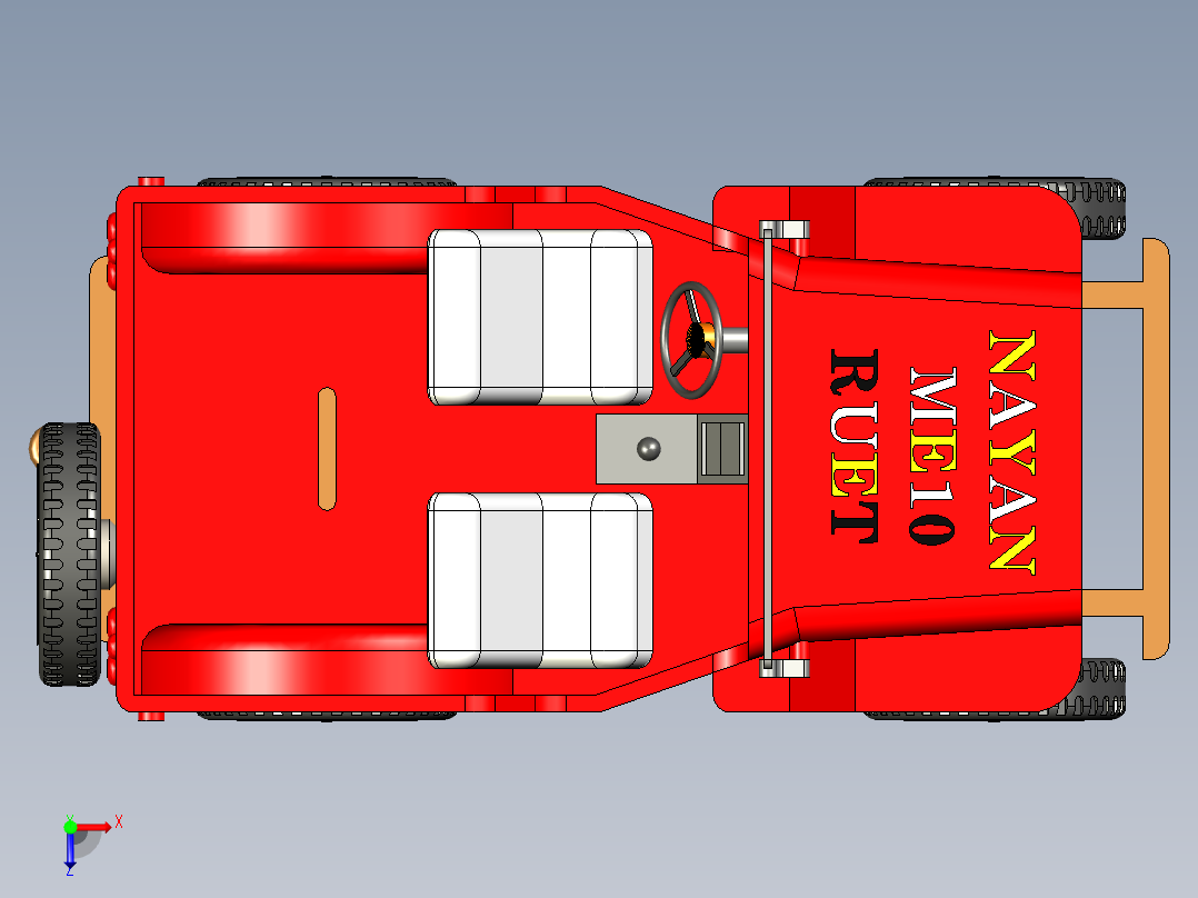 B2004464-吉普车俯视图