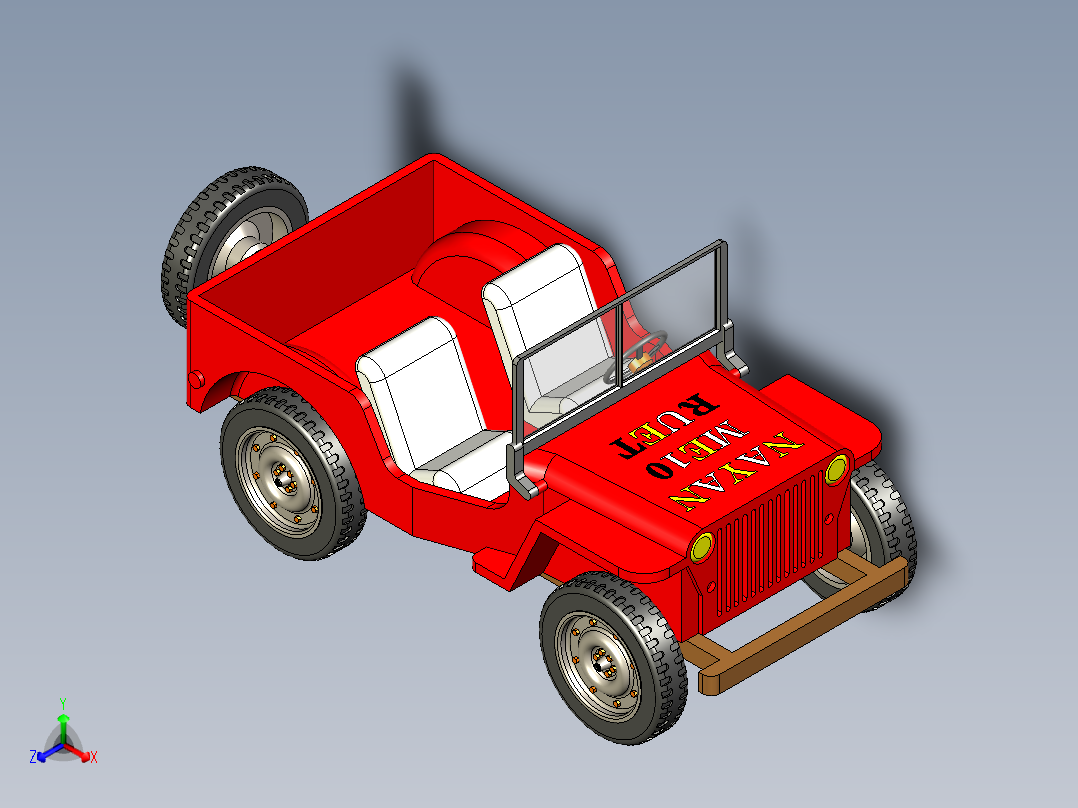 B2004464-吉普车正等轴测图
