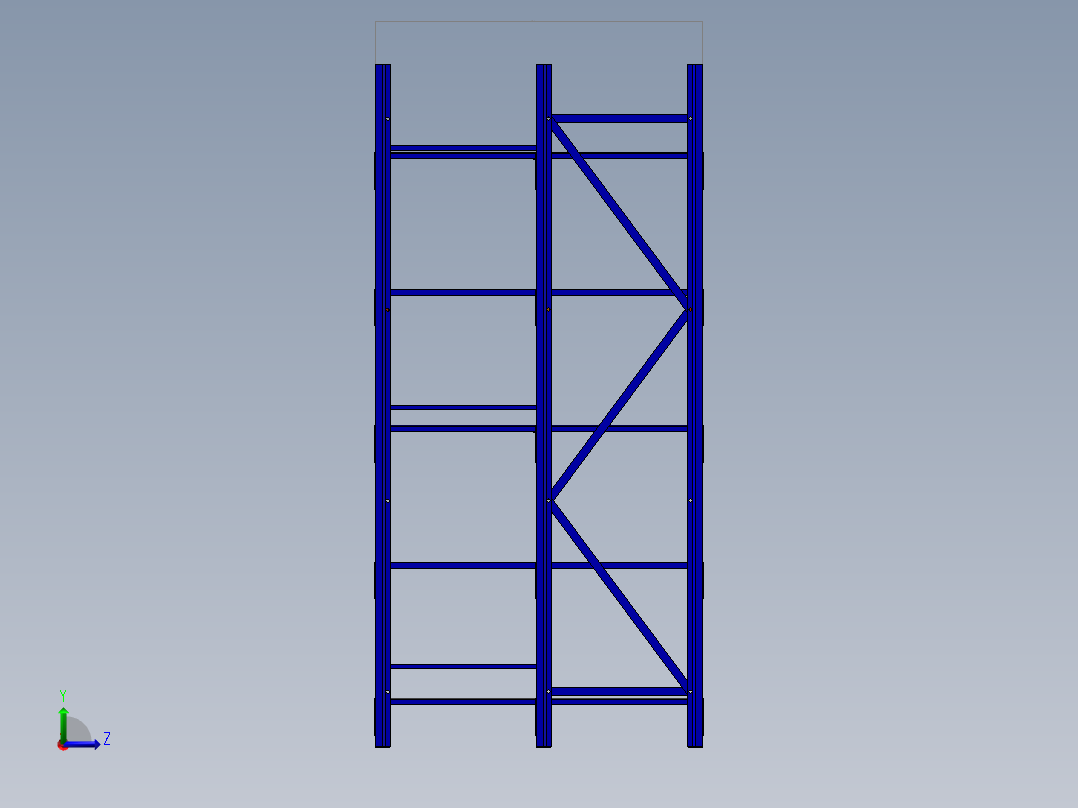 中梯货架  SW16左视图
