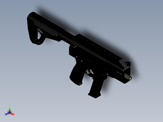 手枪左轮冲锋枪老式狙击步枪设计3D图纸fgc-9_mkii STP