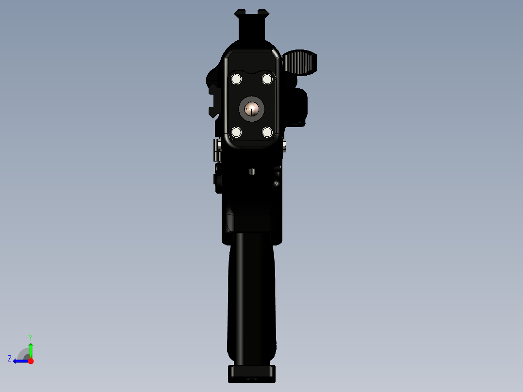 手枪左轮冲锋枪老式狙击步枪设计3D图纸fgc-9_mkii STP右视图