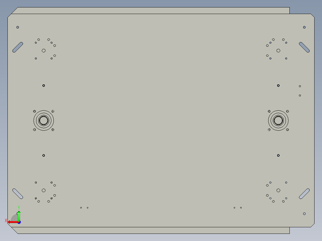 提升动力支架结构后视图
