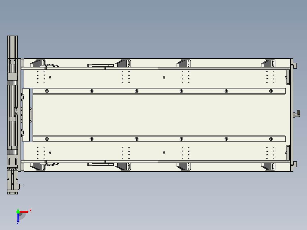 扁状管料自动排序机俯视图
