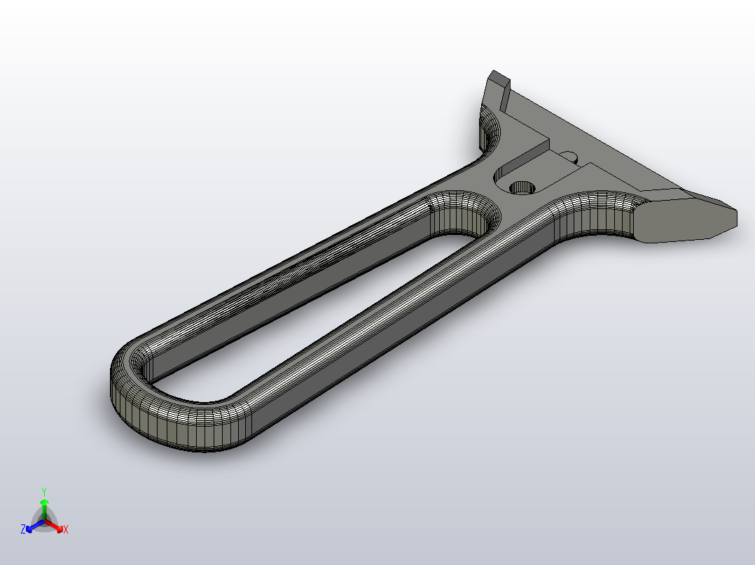 刮胡刀刮刀正等轴测图