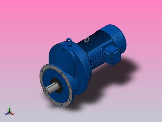 RXF157法兰轴伸式安装斜齿轮减速机RX157-Y22-4P-180L-M1-0°-Φ550