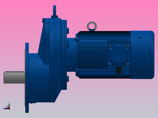 RXF157法兰轴伸式安装斜齿轮减速机RX157-Y22-4P-180L-M1-0°-Φ550右视缩略图