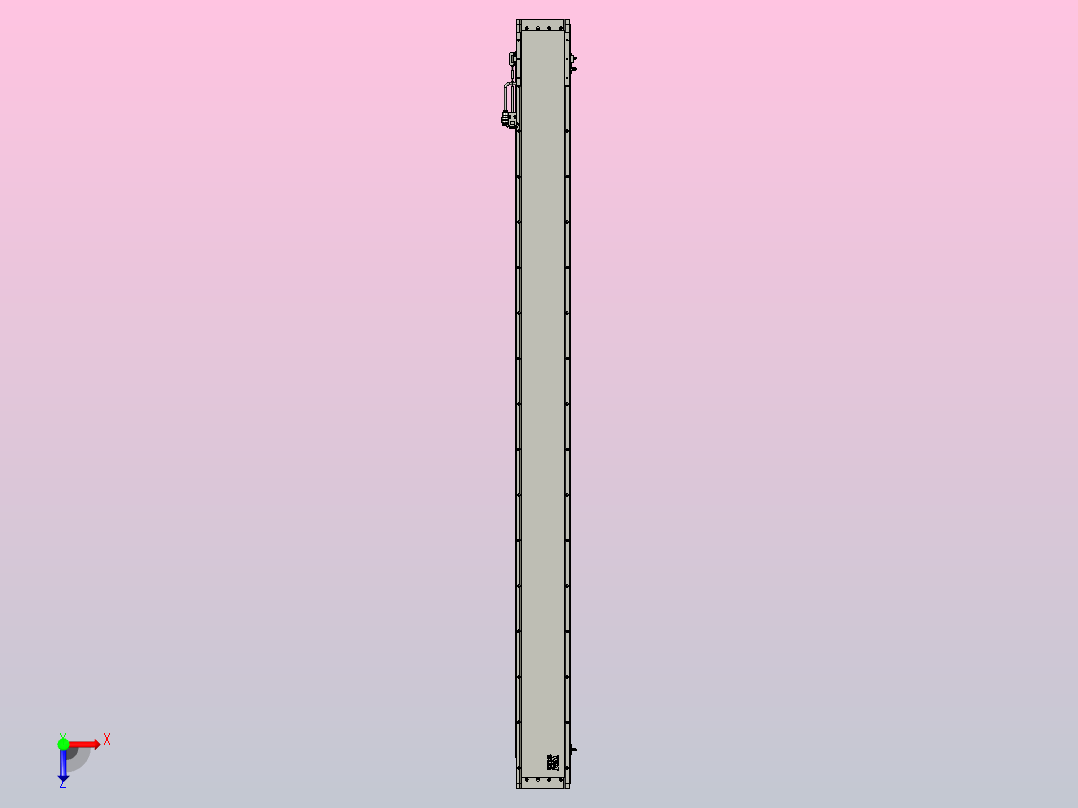 直驱直线电机轴TPA-LNP2-140-20C2-1-L1800-3-C-05-N3俯视图