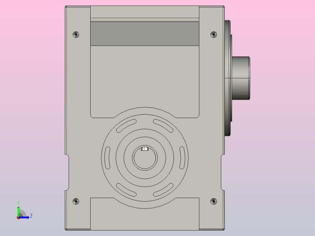 110DF法兰系列凸轮分割器[110DF]左视图