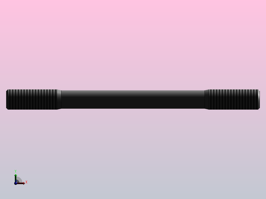 双头螺柱M12X150右视图