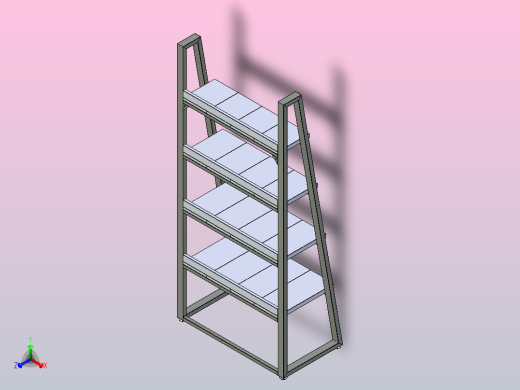 1号货架。商店的家具