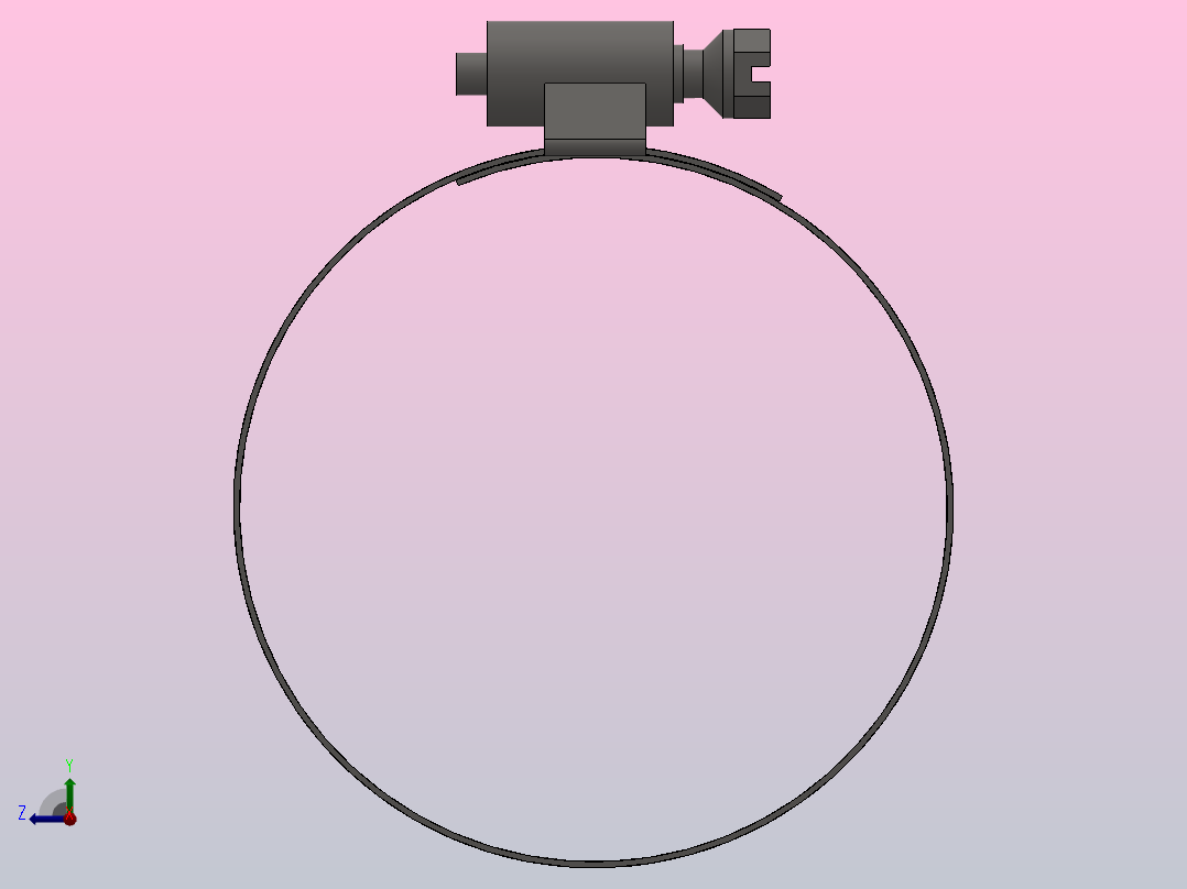 Q676 B型和C型蜗杆传动式软管环箍_Q67670右视图