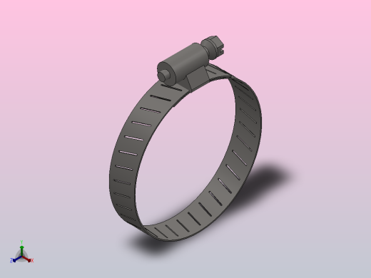 Q676 B型和C型蜗杆传动式软管环箍_Q67670正等轴测缩略图