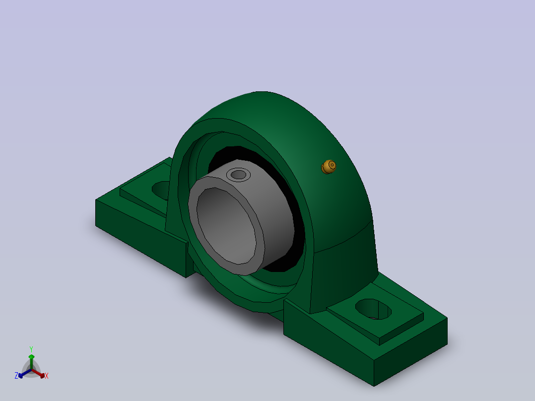 GB／T7810-1995带立式座轴承UCP正等轴测图