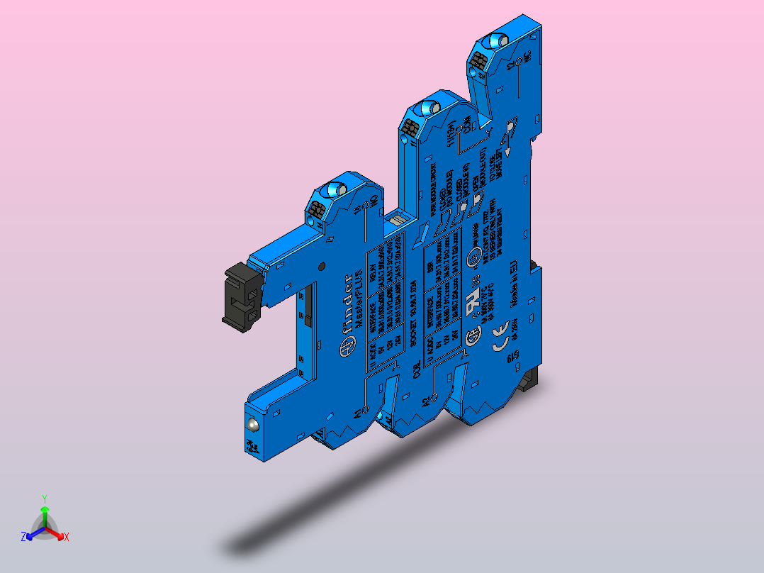 接口继电器正等轴测图