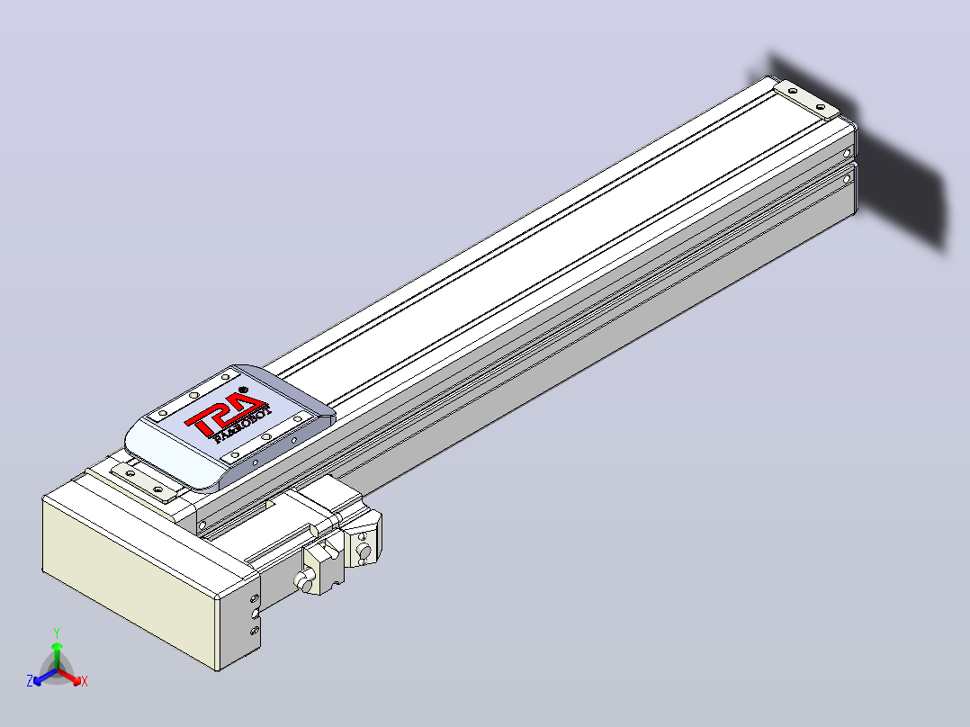 滚珠丝杠直线轴带导轨全封闭TPA-HCR-65S-1610C-L350-MR-Y-P10-N3主视图