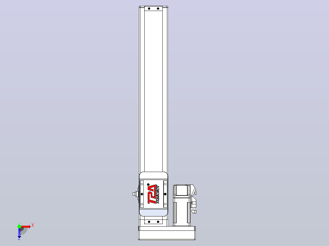 滚珠丝杠直线轴带导轨全封闭TPA-HCR-65S-1610C-L350-MR-Y-P10-N3俯视图