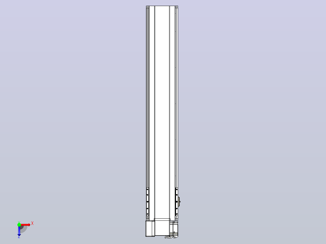皮带直线轴半封闭可选导轨TPA-HNB-175D-140-L900-LP-Y-P75-N3俯视图