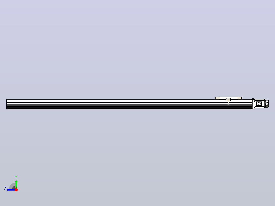 滚珠丝杠直线轴带导轨全封闭TPA-HCR-220D-3210C-L2350-M-Y-P1K-N3右视图
