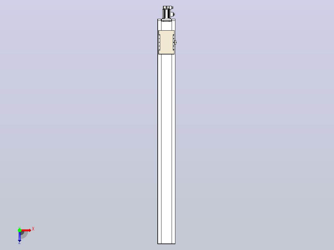 滚珠丝杠直线轴带导轨全封闭TPA-HCR-220D-3210C-L2350-M-Y-P1K-N3俯视图