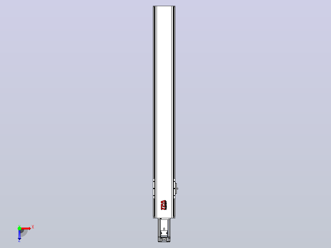 日规模组半封闭丝杆TPA-HNR-110D-1610C-L800-M-Y-P40-N3俯视图