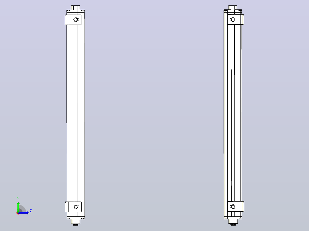XTN5610（总高：590mm）安全光栅左视图
