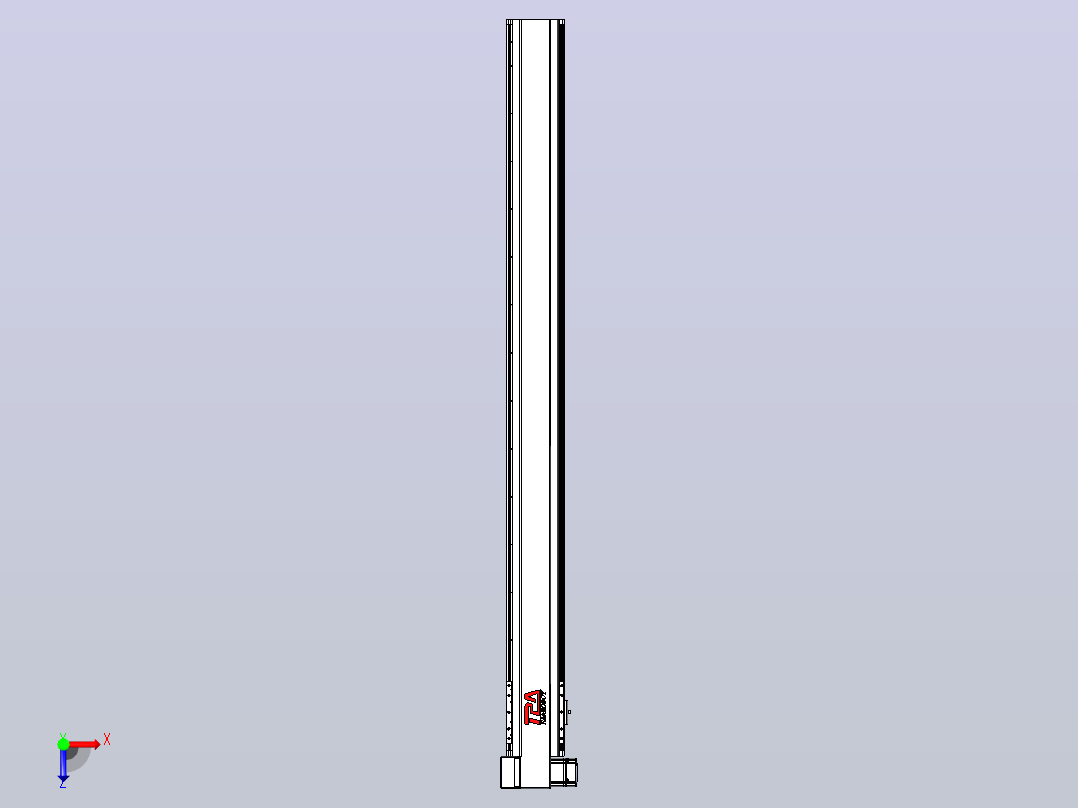 皮带直线轴半封闭可选导轨TPA-HNB-120D-110-L1300-LP-Y-P40-N3俯视图