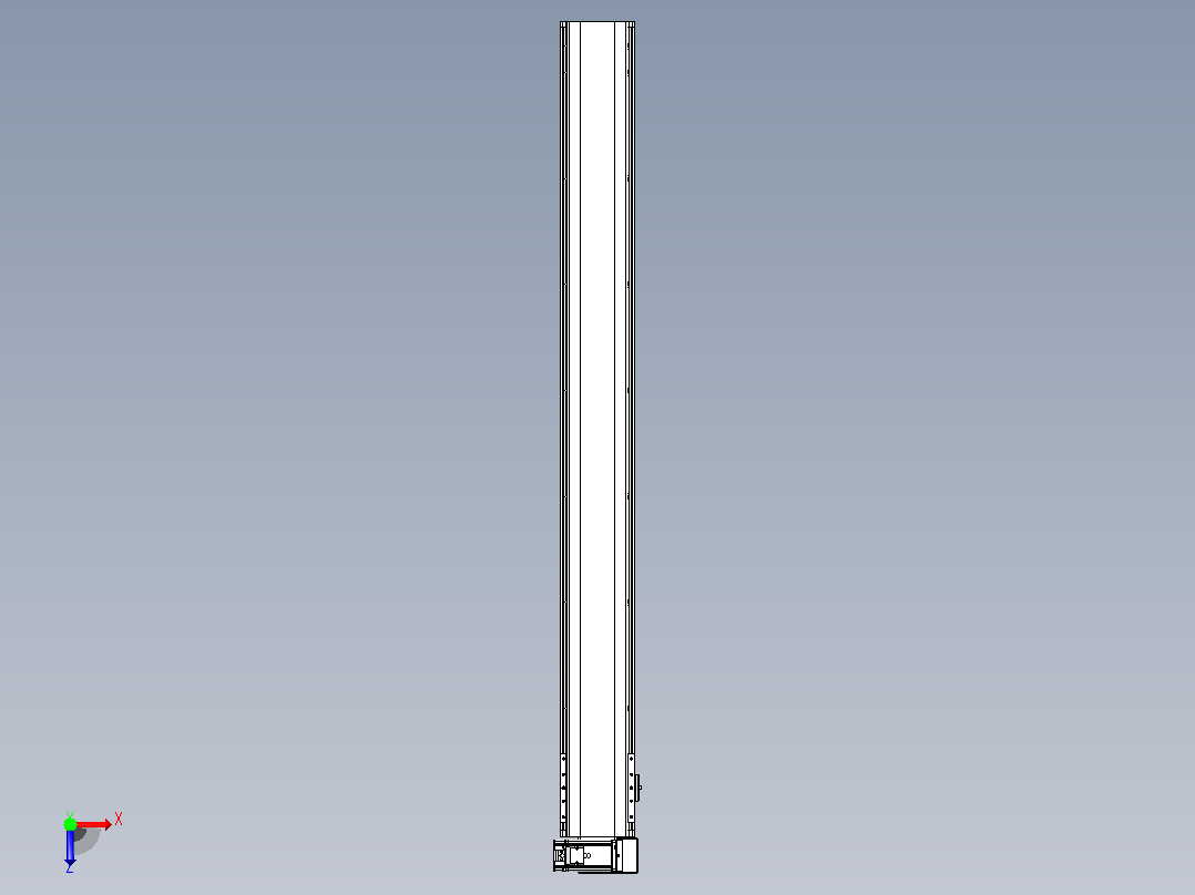 皮带直线轴半封闭可选导轨TPA-HNB-140D-120-L1300-RU-C-P40-N3俯视图